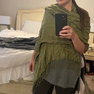 Green pashmina or shawl or wrap